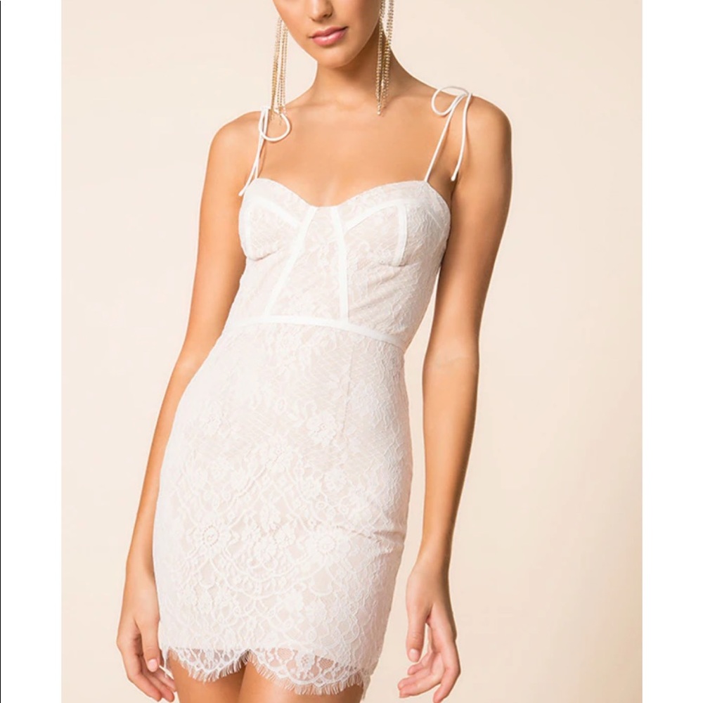 Superdown Lottie Lace Bustier Dress XS
